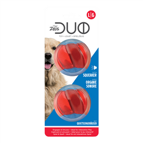 Zeus Duo Ball Dog Toy With Squeaker