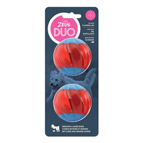 Zeus Duo Ball Dog Toy With Flashing LED